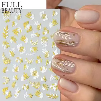3D лазерные наклейки для ногтей, красочные бабочки, цветы, клейкие слайдеры, наклейки для дизайна ногтей, маникюрные украшения