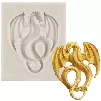 3D Летающий дракон силиконовая форма DIY вечерние кекс Топпер конфеты шоколадная помадка формы инструменты для украшения торта глиняные формы из смолы