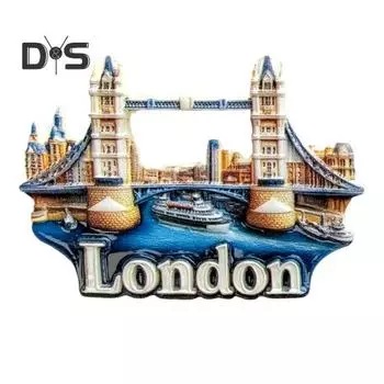 3D Лондонский мост Магнит на холодильник Домашний офис Кухня Шкафчик Холодильник Река Темза Магнитное украшение Орнамент Сувенир Подарок A