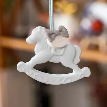 3D Лошадь Форма Силиконовая Форма DIY Ароматерапия Гипсовая Автомобильная Подвесная Украшение Тег Изготовление Подвески Глиняная Гипсовая Поделок Форма белый
