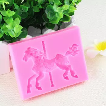 3D Лошадь Помадка Мыло Свеча Декор DIY Инструменты для выпечки