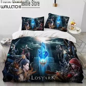 3D Lost ARK Gamer Cartoon Comforter Постельное белье, пододеяльник, наволочка, комплект постельного белья размера «king-size» EU Single 135x200cm