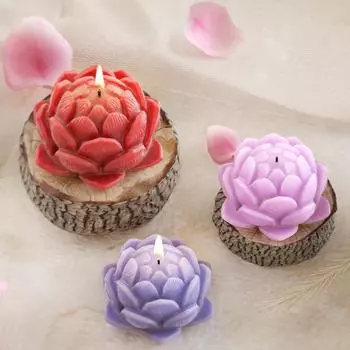 3D Lotus Flower Silicone Mold Sweet Flower Shape Resin Mold Handmade Candle Soap Making DIY Craft Home Decor
