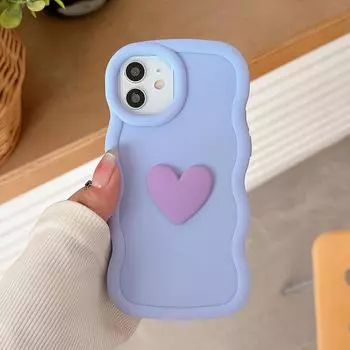3D Love Heart Candy Wavy силиконовый чехол для Xiaomi Redmi 13 4G Note 13 Pro 4g 5g 12 12pro 13pro Plus 11 10 Pro противоударный мягкий чехол Redmi Note 13 5g&Love Heart Case розы красного