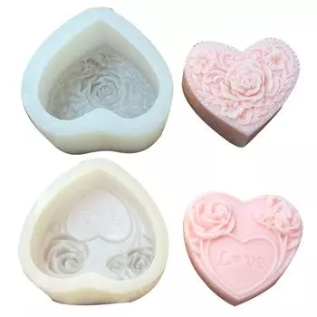3D Love Heart Rose силиконовая гибкая пищевая форма глина смола керамика конфеты помадка конфеты шоколад мыло форма B