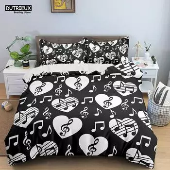 3D LOVE Print Polyester Bedding Sets Child Kids Covers Boys Bed Linen Set For Teens King Size Bedding Set EU single(135x200cm)