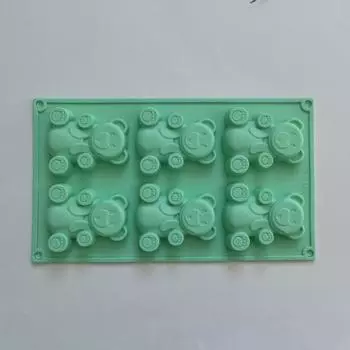 3D Lovely Bear Form Cake Mold Силиконовая форма для выпечки Инструменты для кухни для печенья, конфет, желе, кексов, сэндвичей, мыла красный