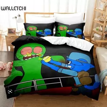 3D Luxury Garten of Banban Bedding Sets Kids Boys Gaming Duvet Cover Set Single King Queen Full Twin Size Bed Linen Pillowcases EU Single 135x200cm