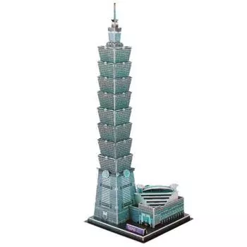 3D Magic Puzzle, я делаю всемирно известную серию зданий, Тайваньский финансовый центр, бумажный блок, Корея, 3D-пазл