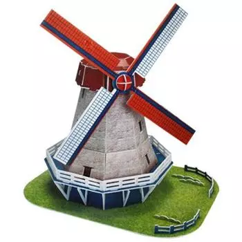 3D Magic Puzzle Я делаю всемирно известную серию зданий, голландская ветряная мельница, бумажный блок, Корея, 3d-пазл