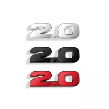 3D маленький металлический автомобильный Стайлинг задний багажник 2,0 логотип эмблема значок на крыло наклейка для Civic Accord украшения аксессуары