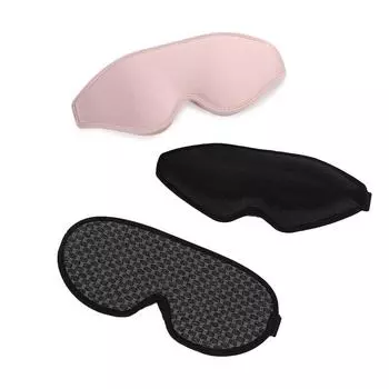 3D маска для глаз Удобная и дышащая маска для глаз из пены с эффектом памяти для обеденного перерыва для дома и путешествий 24x10x2cm розовый