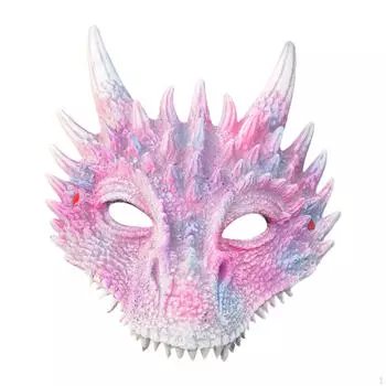 3D маска дракона косплей костюм полное лицо для вечеринки фестиваль ролевые игры розовый