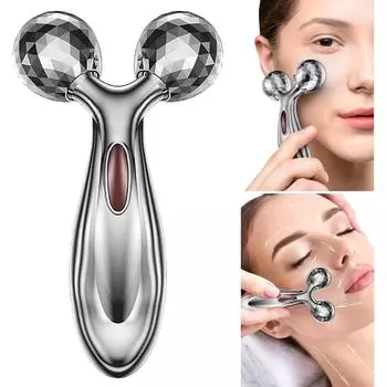 3D-массажер для лица - ролик для похудения тела Ролик для лица с вращением на 360° для подтяжки лица, придания ему формы, упругости, против морщин, расслабления мышц