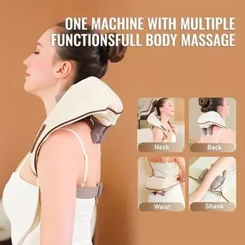 3D-массажер для плеч и шеи с функцией подогрева - USB-перезаряжаемый массажер для глубоких тканей для мужчин и женщин, полезные подарки для пожилых людей 1