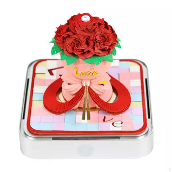 3D Memo Pad Calendar Post Notes Time Piece Desk для красный