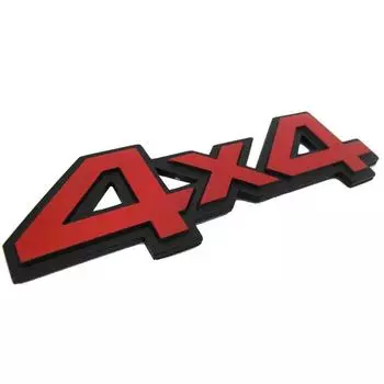 3D metal emblem mj198 44 / three-dimensional [black base/red letters]