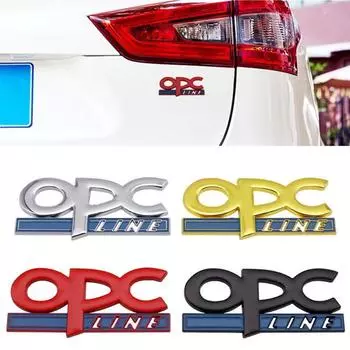 3D Metal OPC Line Car Rear Boot Багажник Эмблема Значок Наклейка Аксессуары Для Insignia Corsa E Astra HJD Zafira Vectra Style-1Sticker