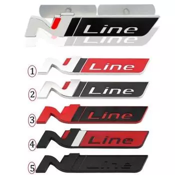 3D металлическая эмблема N LINE, наклейка на переднюю решетку автомобиля, значок, аксессуары для стайлинга 3 Sticker