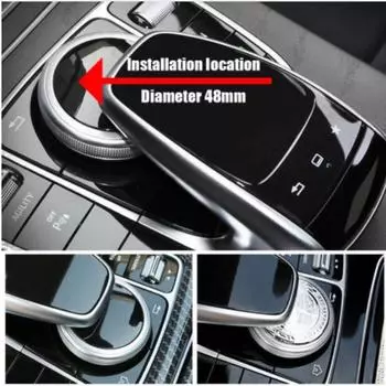 3D металлическая центральная консоль amg Apple Tree, мультимедийная ручка, декоративные наклейки, чехол для gle CE GLC260 C200 E300 w205 золотой