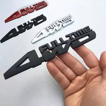 3D металлическая хромированная наклейка с эмблемой смещения 4WD на полный привод, автоматическая наклейка серебряный