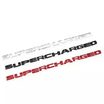3D металлическая наклейка на автомобиль эмблема авто значок наклейка для логотипа Supercharged чёрный