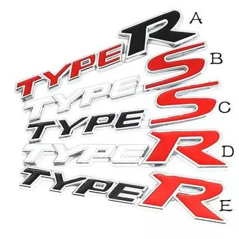 3D металлическая передняя решетка автомобиля, авто эмблема, значок, наклейки, тип R Racing Type S, спортивный логотип Civic Accord Crv Hrv CITY CRIDER A