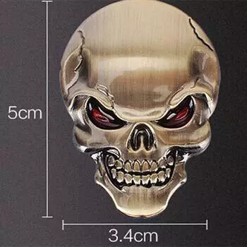 3D металлические наклейки с черепом для мотоцикла, логотип, эмблема, значок, Стайлинг автомобиля для универсальных автомобилей, мотоциклов, декоративные аксессуары 2020 чёрный