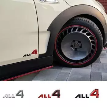 3D металлические все 4 эмблемы, наклейки на кузов автомобиля, крыло, багажник, наклейка для MI-NI R60 R61 F60 Cooper S Countryman Paceman, аксессуар серебряный