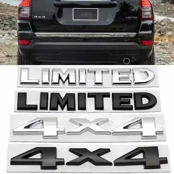 3D металлический 4X4 Limited Car Styling эмблема на заднюю дверь багажника наклейка на багажник для Compass Wrangler Renegade Grand Cherokee LIMITED-Black