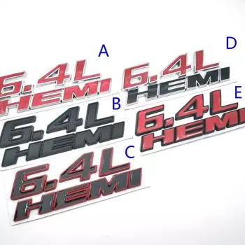 3D металлический автомобильный Стайлинг 6.4L HEMI логотип значок наклейка боковое крыло авто эмблема наклейка для Do + dge A