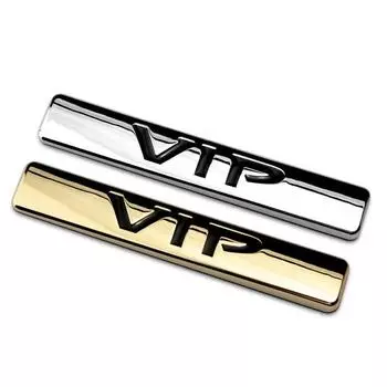 3D металлический автомобильный значок, эмблема, наклейка, логотип VIP, золото, серебро, аксессуары для стайлинга автомобилей серебряный