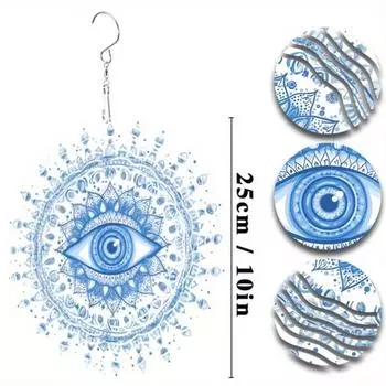 3D Металлический Дизайн Глаза Колокольчик Ветра для Внутреннего Наружного Сада Патио Декорация Праздничный Подарок на День Благодарения Рождество Хэллоуин День Матери 01A