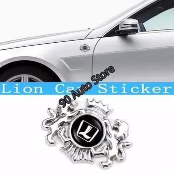 3D металлический лев кузов автомобиля эмблема наклейка авто боковая крышка багажника царапины декоративный значок наклейка