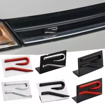 3D металлический логотип автомобиля R багажник решетка эмблема значок наклейки наклейки для Vv v Golf 5 6 7 8 R LINE аксессуары Black-R-Sticker