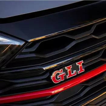 3D металлический логотип GLI с надписью, эмблема на передней решетке автомобиля, значок для Volkswagen Golf Bora VW Jetta MK4 MK5 MK6 MK7, наклейки GLI, аксессуары 1