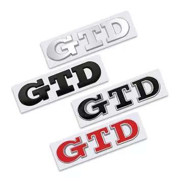 3D металлический логотип GTD на заднюю часть багажника, эмблема на багажник, наклейки для V/W Polo Golf 5 6 7 CC Passat Jetta MK4 MK5 MK6, наклейки для стайлинга автомобиля A