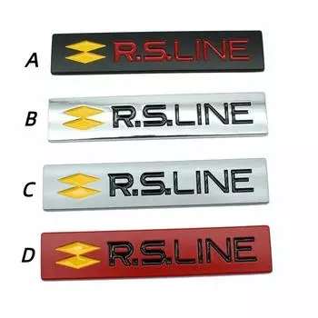 3D металлический логотип RS Line, эмблема на задний багажник, значок, боковое крыло, наклейки для автомобиля, аксессуары для стайлинга автомобиля Style-A