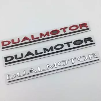 3D металлический логотип с двумя двигателями для модели 3 SX Roadster P75D P85D P90D P100D, наклейка на задний багажник автомобиля, эмблема, значок с надписью, аксессуары для стайлинга красный