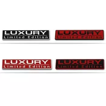 3D металлический роскошный ограниченный тираж задний багажник крыло эмблема значок универсальные наклейки наклейки для автомобиля серебряный/красный