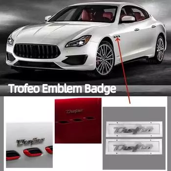 3D-металлический значок-эмблема Trofeo, подходящий для буквенных наклеек серии Maserati Trofeo1pc