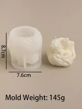 3D Милый DIY Цветок Ангел Свеча Силиконовая Форма Пасха Крыло Мальчик Ангел Ароматическая Свеча Форма Ракушка Ангел Бетон Цемент Гипс Форма