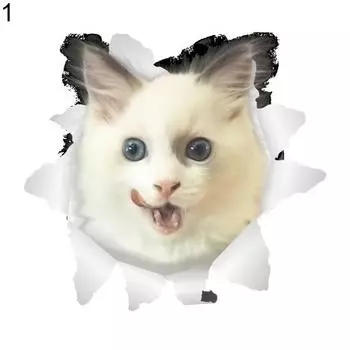 3D милый кот стены искусства стикер ванная комната туалет крышка наклейка домашний офис декор