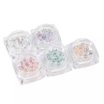 3D Милый Медведь Силиконовые Украшения Для Ногтей - Кристаллические Стразы в Форме Медведя В 5 Стилях Украшения Для Ногтей С Блестками В 3 Размерах