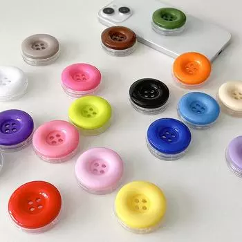 3D милый простой складной держатель для телефона Griptok с кнопкой для iPhone 16 15 Pro с поддержкой гнезда, кармана, держателя, подставки Tok белый