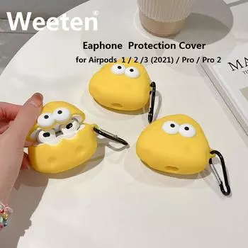 3D милый силиконовый чехол для наушников Airpods 1 2 3 (2021)Симпатичные коробки для хранения Airpods Pro Мягкий защитный чехол для Airpods Pro 2 For Airpods Pro / Pro 2