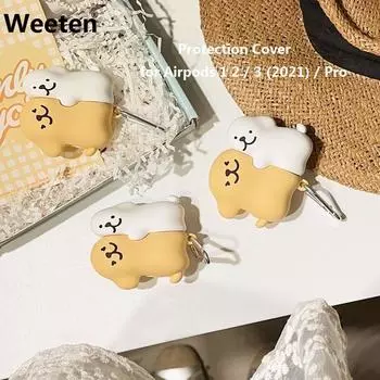 3D милый силиконовый чехол для наушников Airpods 1 2 3 (2021)Симпатичные коробки для хранения Airpods Pro Мягкий защитный чехол для Airpods Pro 2 For Airpods Pro / Pro 2
