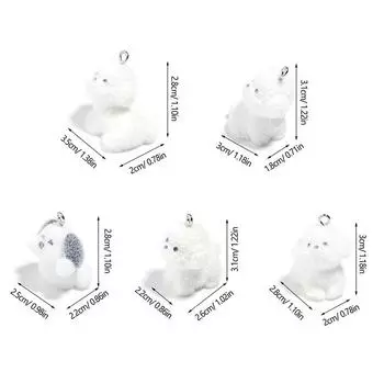 3D мини-мультяшная собака-стая брелок милая собака пара мобильный телефон кулон автомобильный брелок наушники рюкзак подвески сумка украшение as the picture