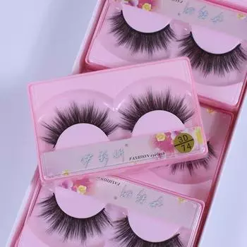 3D многослойные искусственные ресницы с мягким хлопковым стержнем для сценического макияжа