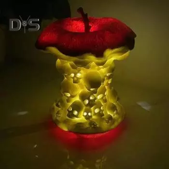 3D модель фруктового черепа из смолы с подсветкой фруктовый череп орнамент готическая статуэтка скелета ужасный череп статуэтка для гостиной спальни настольный декор A